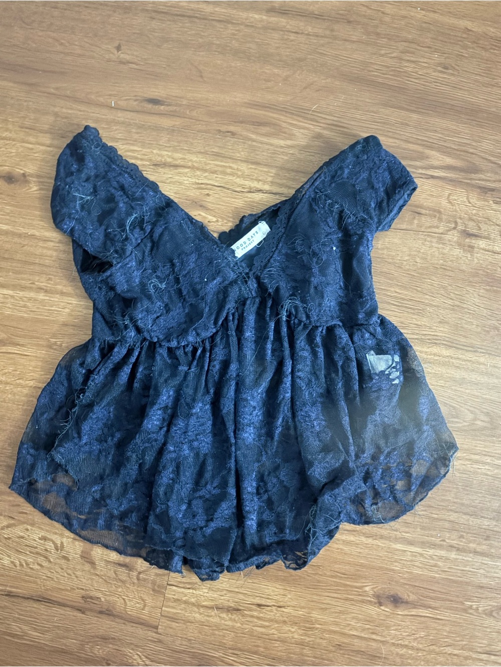 Women’s Black Lace Crop Top - Brand: CO